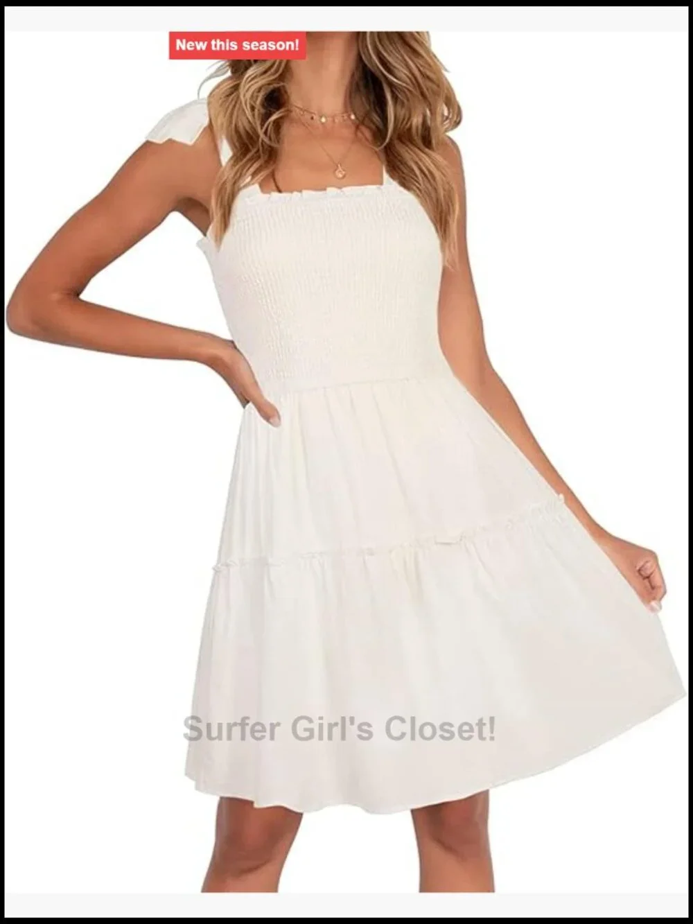 Women's Spaghetti Strap Sleeveless Mini Dress Square Neck Backless Ruffled